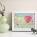 vintage nebraska map with neon pink heart screenprint, i love the great plains