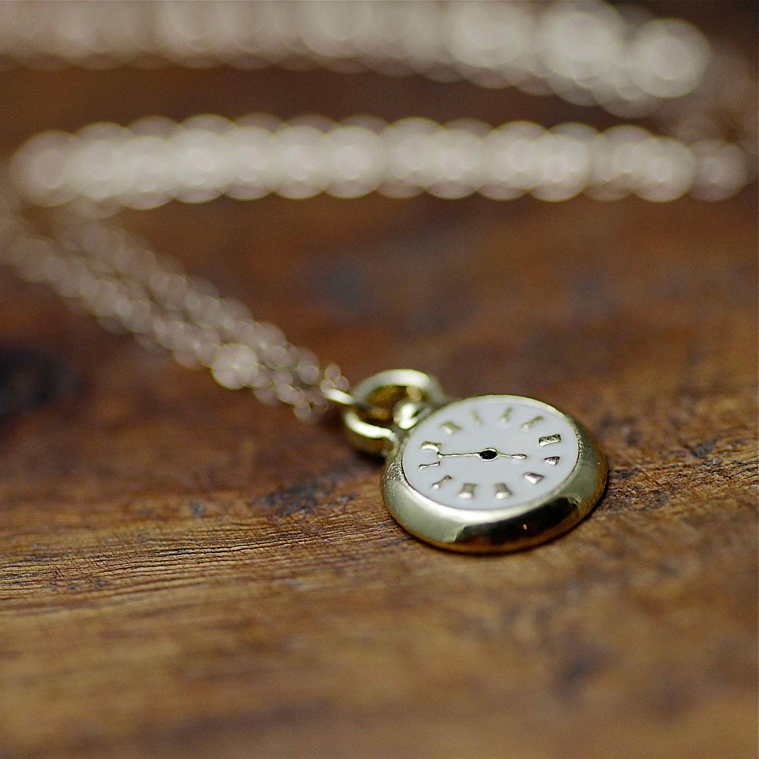 SALE- Was 32.00 Now 16.00 Tiny Gold Pocket Watch Necklace