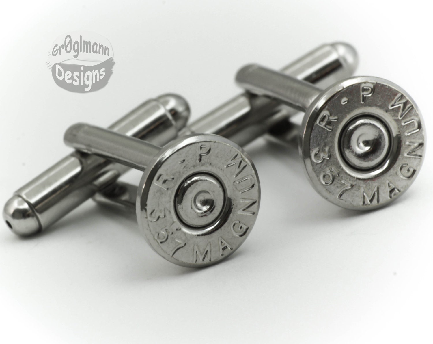 SALE- Remington 357 Pistol Bullet Casing Shell Cufflinks
