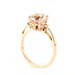 14K Rose Gold Morganite Ring Custom Gemstone Ring 14K White Yellow Rose Gold Fleur de Lis
