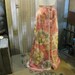 Vintage Boho tie dye maxi skirt 1970s Leather buttons Velvet heart S