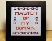 Master Of My Domain - Seinfeld  -  Framed Cross Stitch