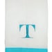 Colorful Hemstitch Towel with Graphic Embroidered Single Initial
