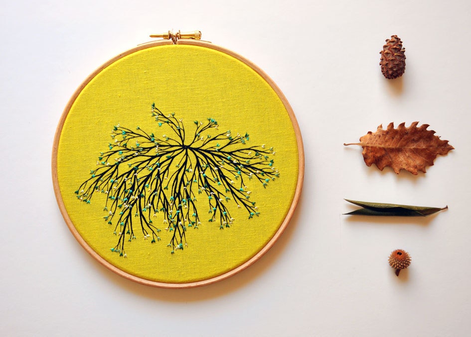 Bush Tree V - original mixed media hanging wall