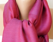 SALE - Silk pink purple Scarf