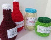 Play Food Crochet Pattern - Boxes, Bottles, Cans, Cartons & Jars - finished items made from pattern may be sold