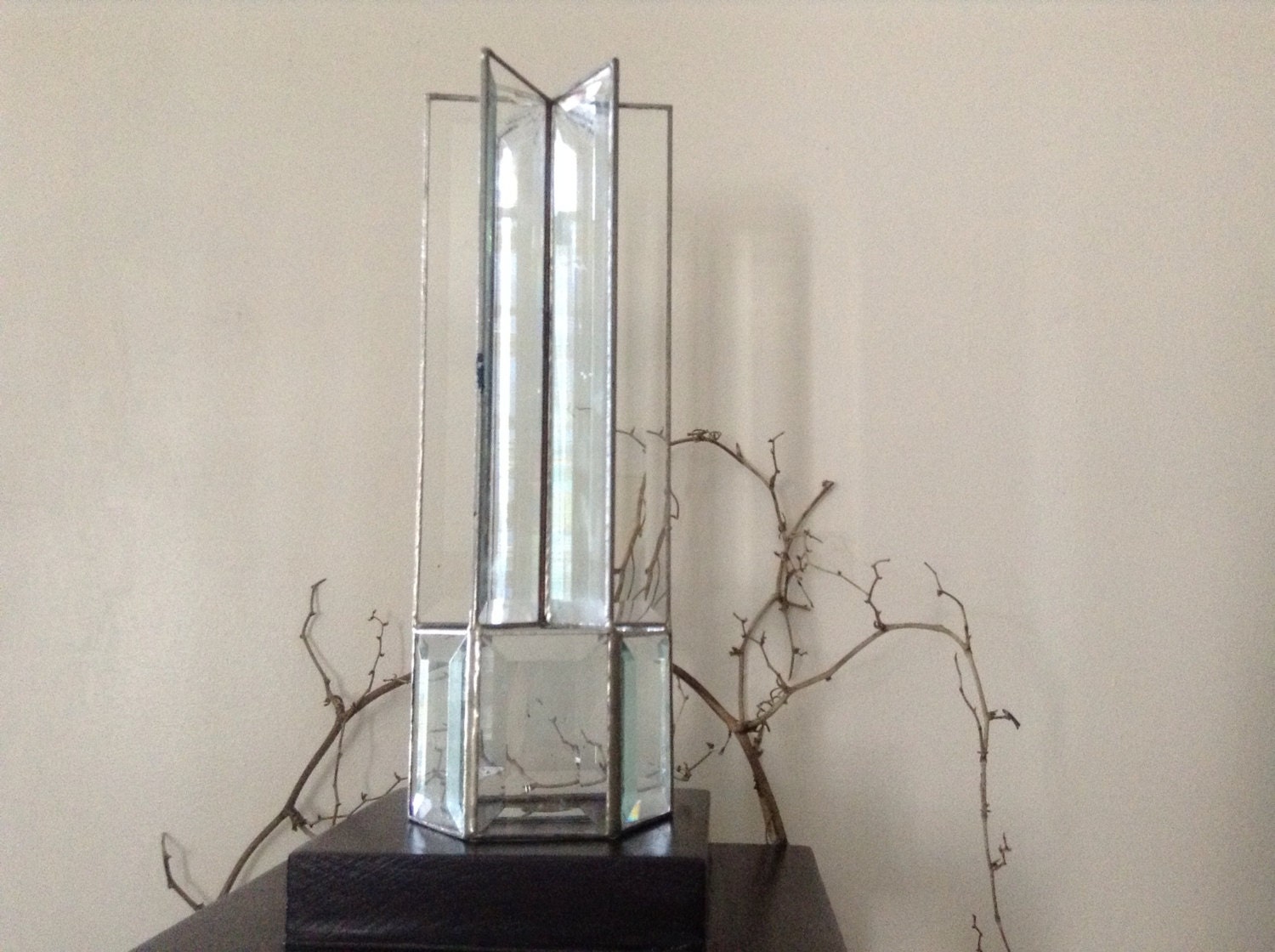 VINTAGE GLASS...handmade collection piece,terrarium supplies,display,contemporary boho