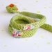 Textile Necklace - fiber necklace with flower