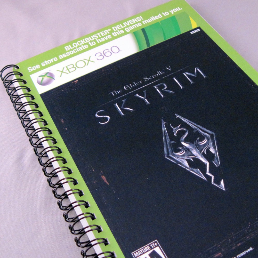 Skyrim Recycled Notebook Sketch Pad