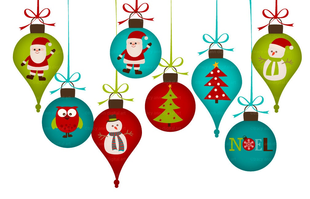 Items similar to Christmas Decorations Clip Art PNG for commercial and