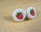 Strawberry Ceramic Earrings