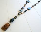 Cezanne Necklace - Black Agate, Bronzite, Sunstone, Copper, Quartz