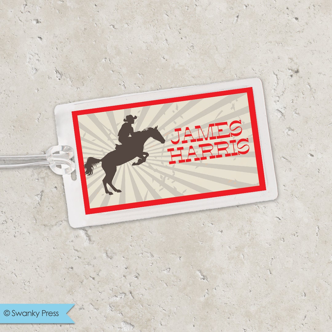 Cowboy Diaper Bag Tags - Luggage Tags - Backpack Tags Il_170x135