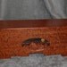 Exotic Wood Box Handmade Moon Over Mountains