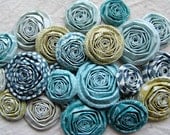 Ocean blue paper flowers set of 25 handmade blooms MME Bluebell