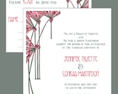 Rosebud Art Nouveau Wedding Invitations - Great Gatsby, 1920's, 1930's Wedding, Art Deco - SAMPLE