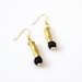 black and gold bead drop earrings