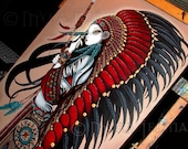 Wakanda Native American Magical Peace Warrior Priestess Original Painting