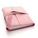Pink Leather Journal and Sketchbook, A Handmade Journal in Pink and Lavender