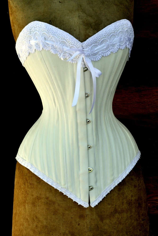 Victorian Hourglass Corset Steel Boned Bridal Lingerie