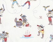 A Pirates Life White Fabric by Sarah Jane for Michael Miller 1 Yard SALE
