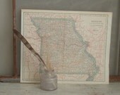 vintage map Missouri 1925