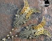 Riveted Butterflies brass and gold bobby pins