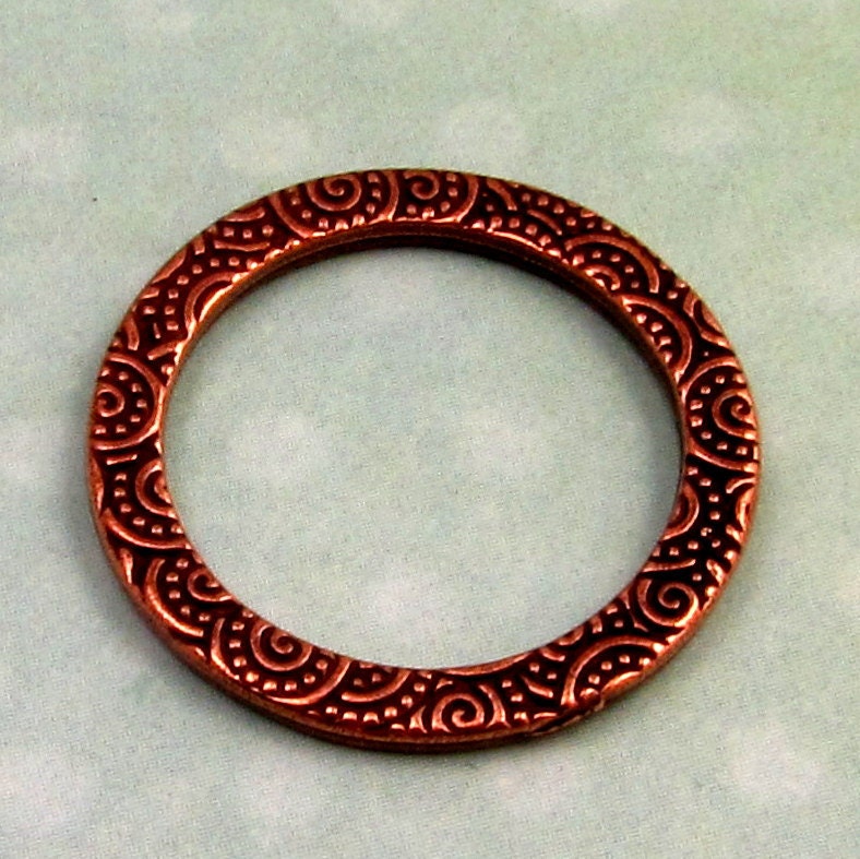 Spiral Ring, Antique Copper, 25MM TierraCast Pewter TC20