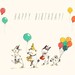 Happy Birthday, Alles Gute,Joyeux anniversaire, Feliz Cumpleaños, Print 4x6 inches