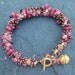 Garnet tourmaline ruby topaz bracelet RESERVED gold vermeil charm beaded gemstone jewelry --Oh, Darling--