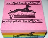 Celebrate Greyhounds Postit Note Cube