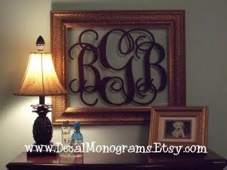 Extra Large Personalized Vinyl Wall Decal Monogram