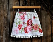 Vintage Tablecloth Toddler Skirt Size 4