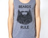 Beards Rule unisex tri-blend grey AA tank top