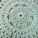 Sage Green Patio Porch Cord Crochet Rug in 35" Round Pineapple Pattern