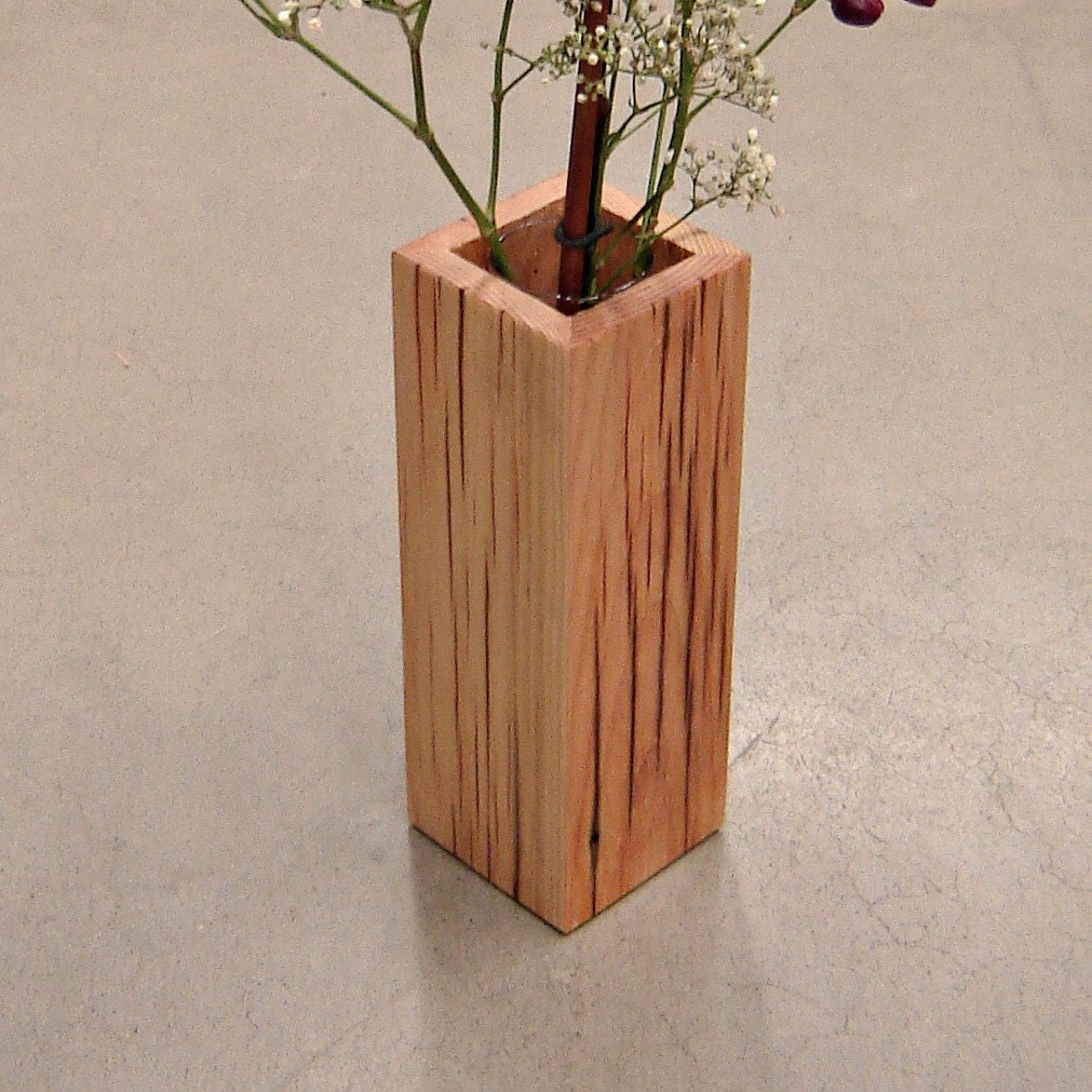 Rustic Reclaimed Wood Vase