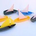 SALE Vintage Plastic Sailboat Set of 6 Gumball Cracker Jack Carnival Prize Toy