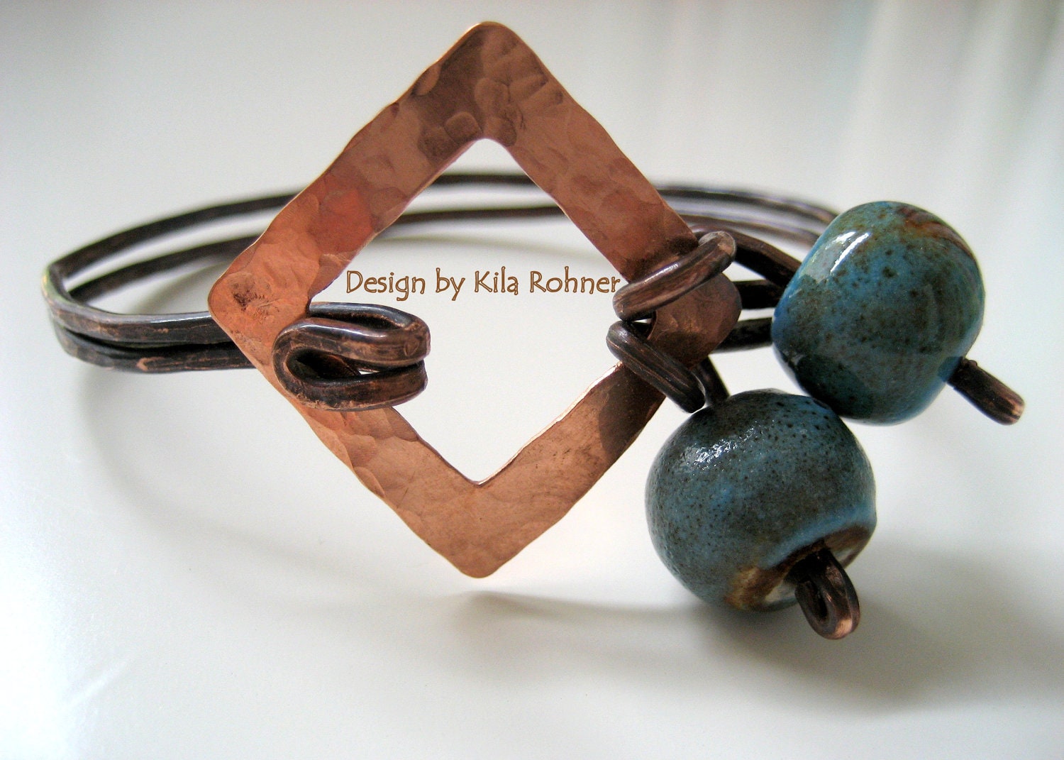 Earth Girl Cuff Rustic Antiqued Copper Handcrafted Bracelet