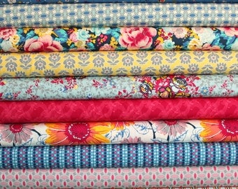 Floressence fat quarter bundle--10 pieces---2-1/2 yards total--Art Gallery Fabrics