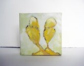 Hanging out 5" x 5" small painting