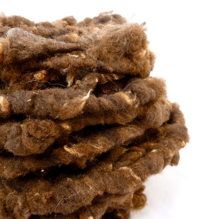 SALE 20 PERCENT OFF- Hand Spun Super Bulky Corespun Art Yarn- Bear Hug