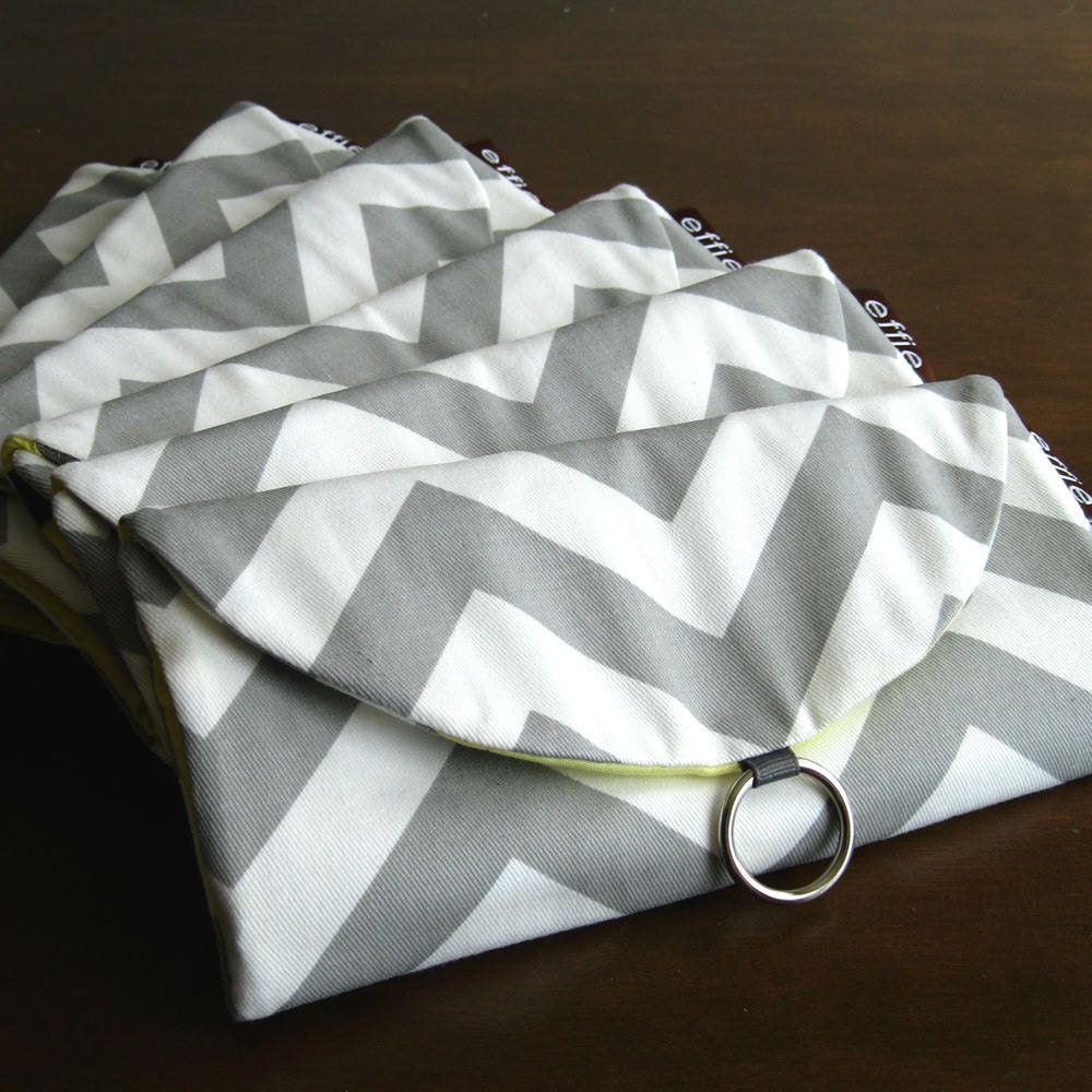 Bridesmaid Gifts - Set of 5 Jewelry Travel Clutches - Custom Fabrics/Colors