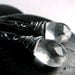 Oxidized Crystal Earrings in Sterling Silver - Rock Crystal - Quartz Earrings