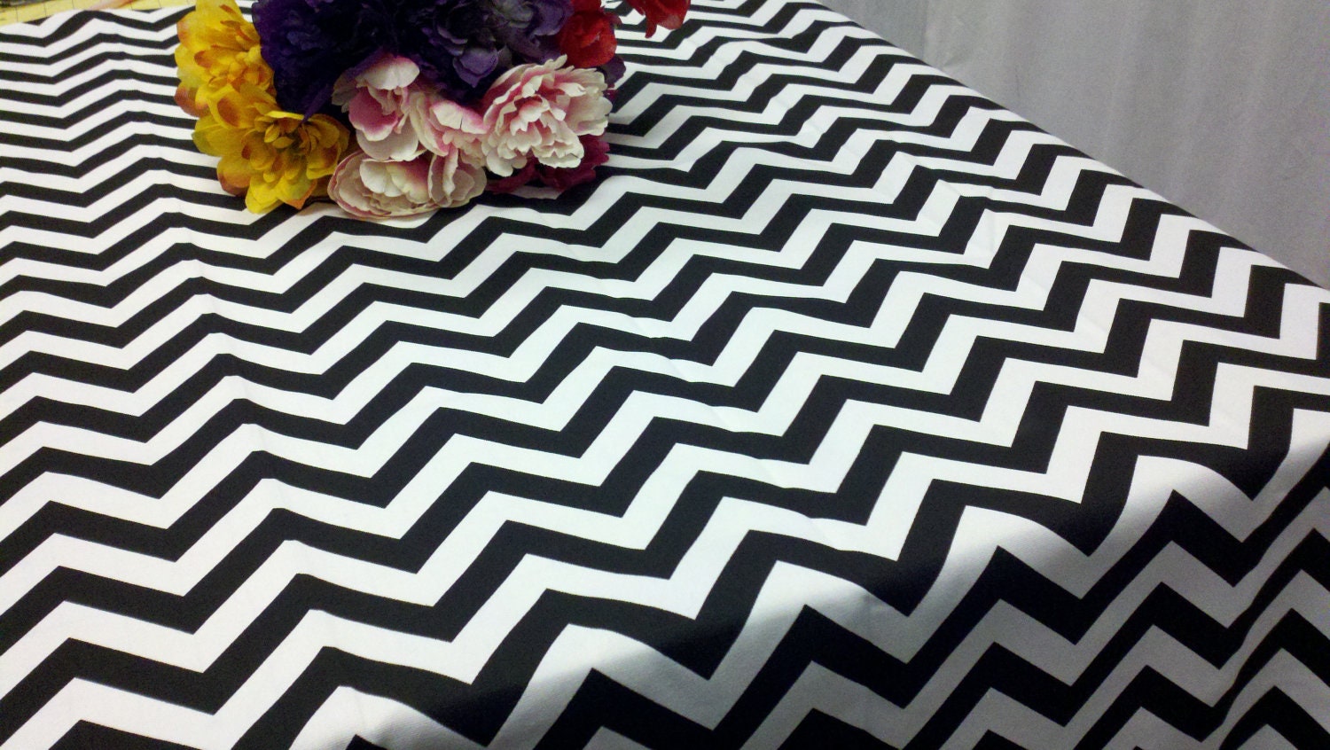 54" Square CUSTOM COLORS Tablecloth 54 X 54" chevron table cloth square zigzag chevron Or Any Print In Our Shop