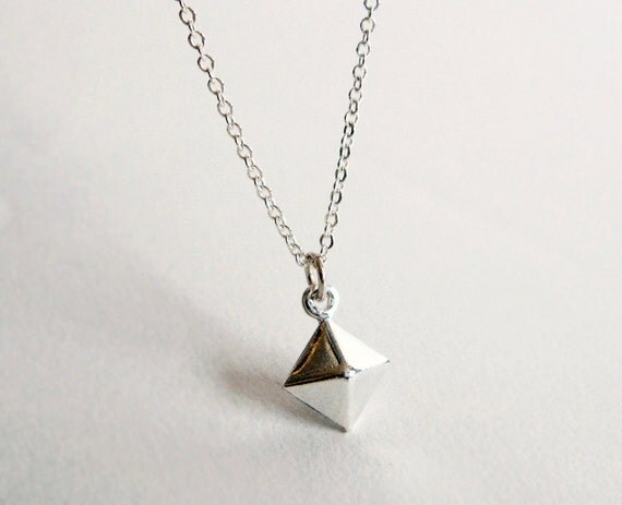 Simple silver diamond necklace Clearance