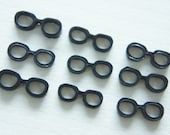 8 pcs Tiny Glasses Cabochon (7mm19mm) Black  DR311