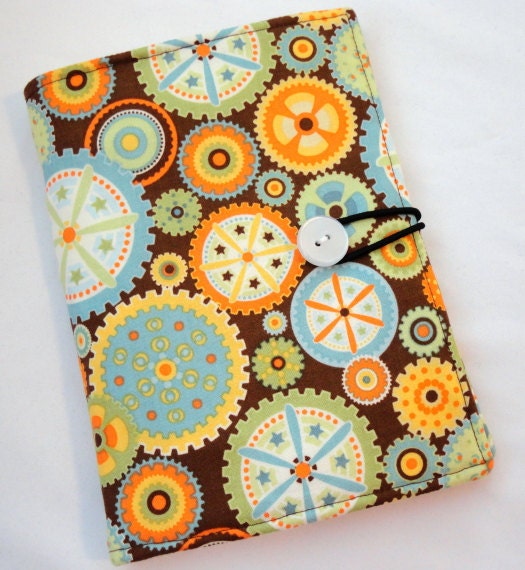 Crayon Organizer, Art Wallet, Crayon Wallet - Brown Gears