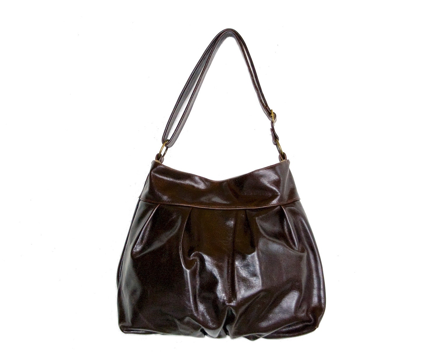 Baby Ruche Bag in Dark Espresso Brown Leather - Made to Order