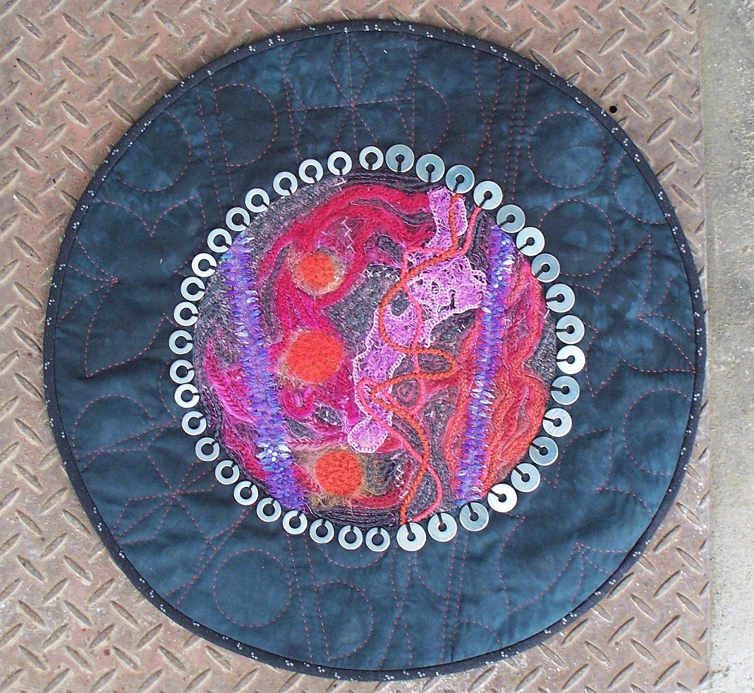 FORBIDDEN FRUIT - art quilt - original design