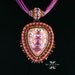 Key West Sunset Necklace, Polymer Clay, Bead Embroidery, Beadweaving